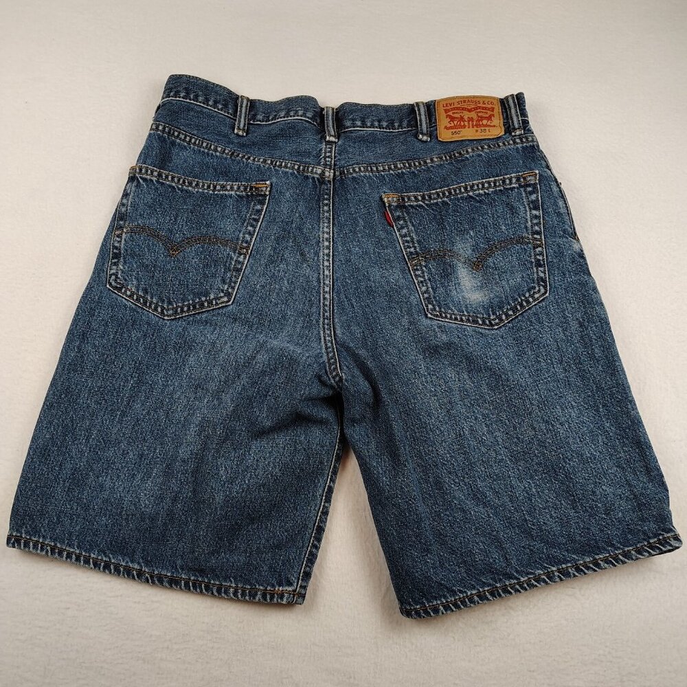 Levi 550 Jean Shorts Regular Faded Red Tab Mens 38 - Picture 2 of 8
